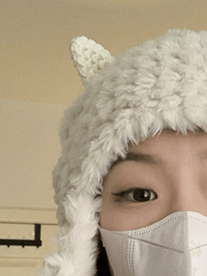 Gorro de trampero de piel de cordero cálido y esponjoso