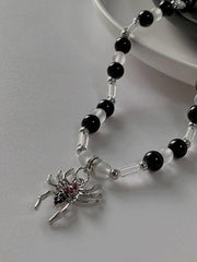 Spider Pendant Bead Necklace