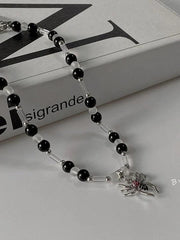 Spider Pendant Bead Necklace