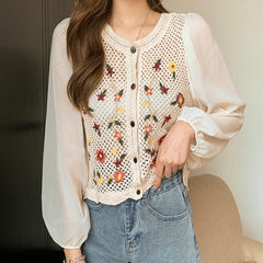 Cottagecore Floral Cardigan