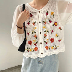 Cottagecore Floral Cardigan
