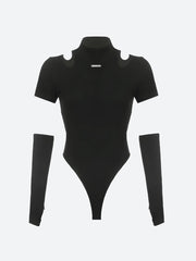 Cyberpunk-Cord-Bodysuit mit Cut-Outs