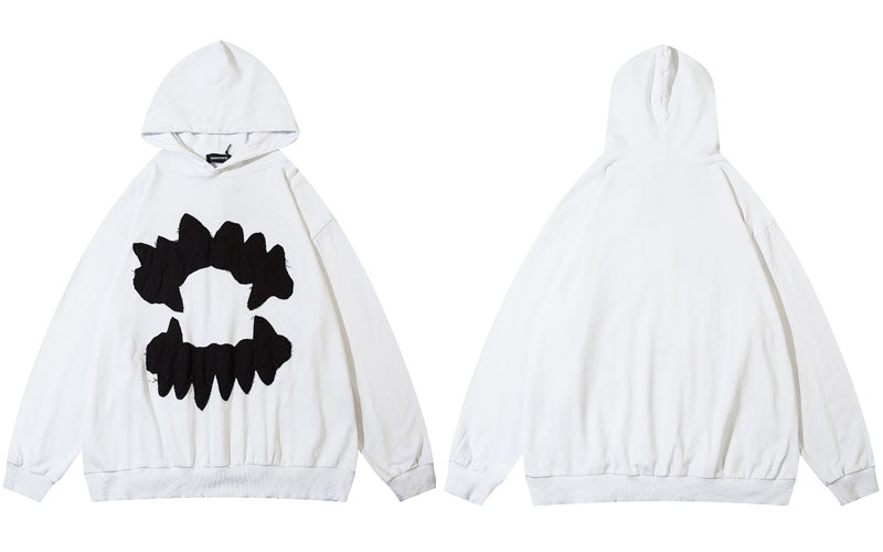 Devil Teeth  Embroidery Hoodie