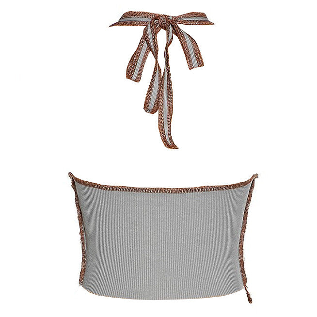 Don t Try It Lace-Up Halter Top