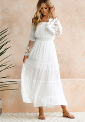 Dress Lace Stitching Dress for