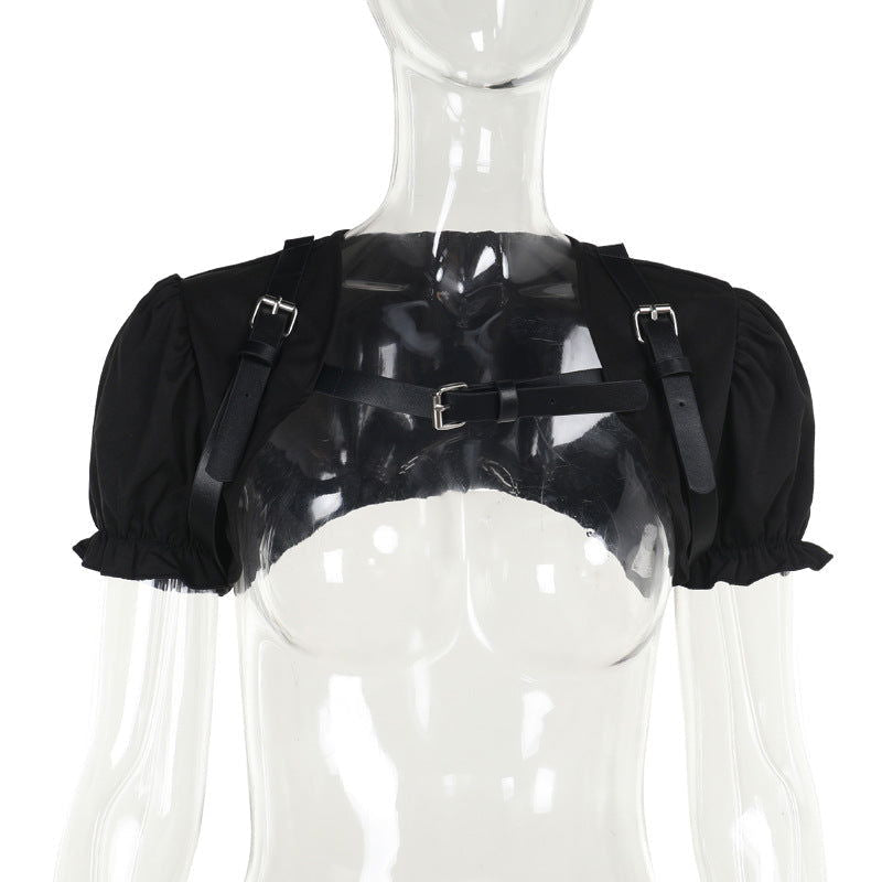 Elegant Slim Fit Waistcoat Top Dark Punk Heavy Metal