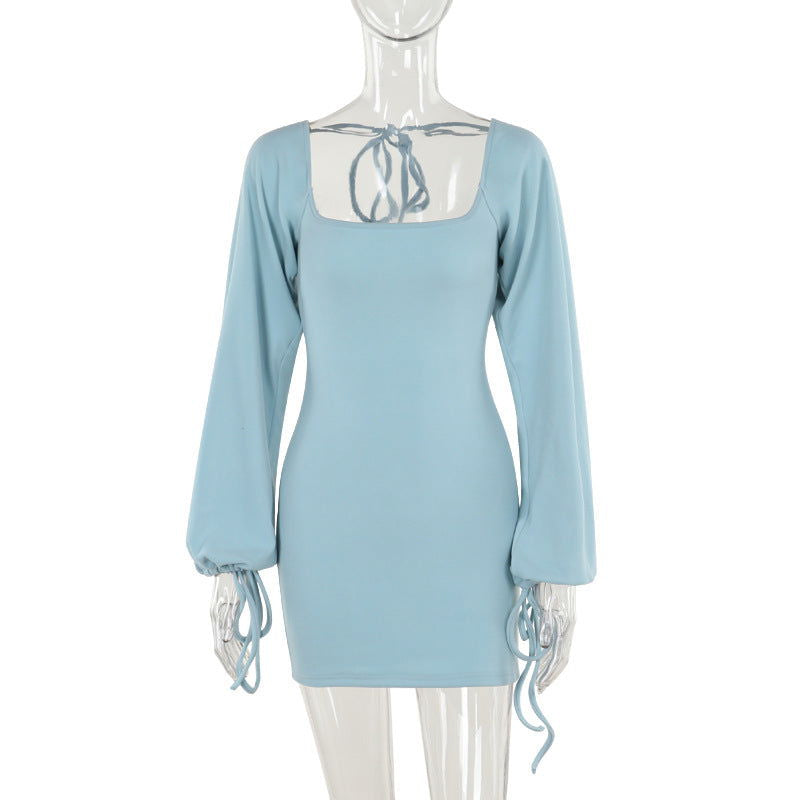 Fall Type Hip dress Socialite Slim Fit Backless Basic