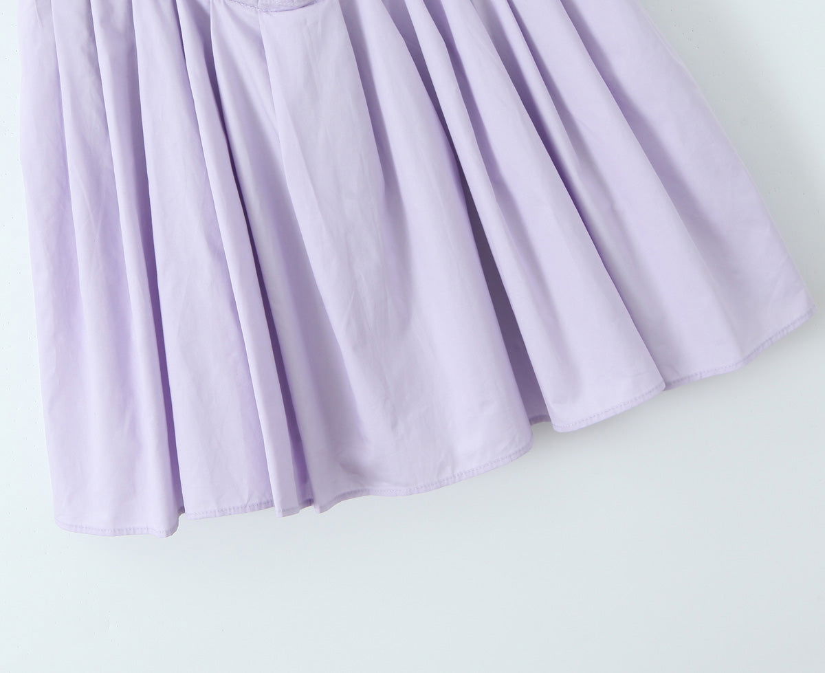 French Sleeveless Breasted Dress Sweet Spicy Slim Solid Color A line Pleated Dress