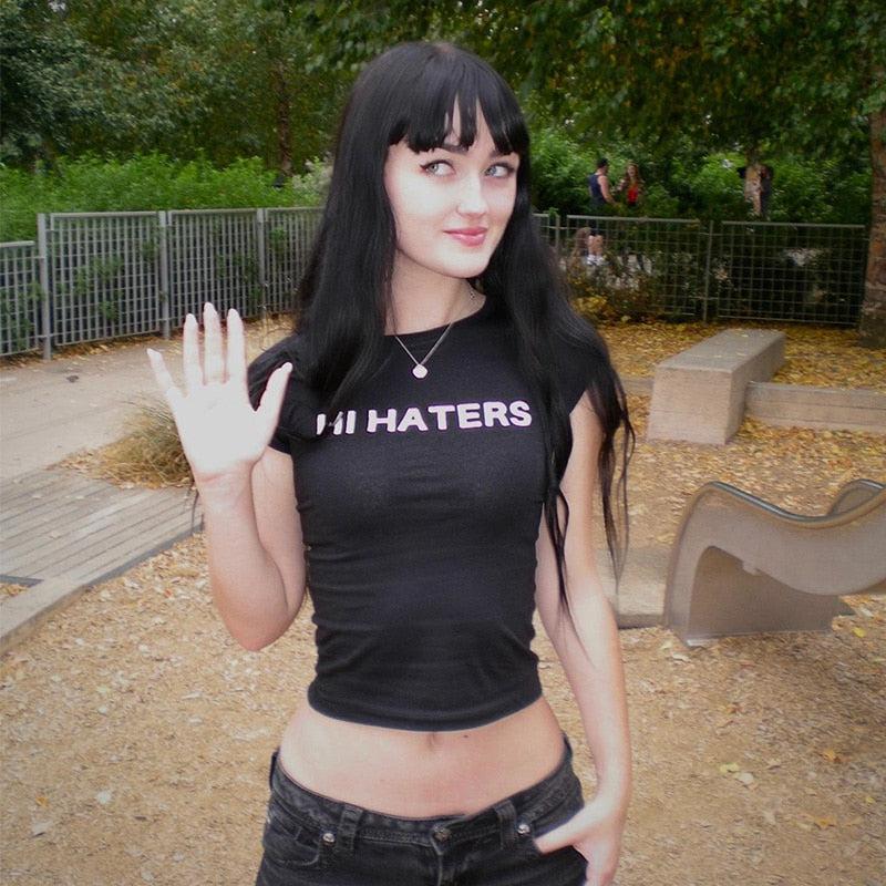 Hi &amp; Bye Haters Crop Top