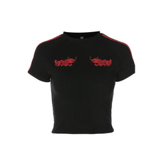 Japanisches Drachen-Crop-Top