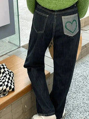Boyfriend jeans with back patch