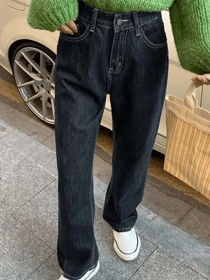 Boyfriend jeans with back patch