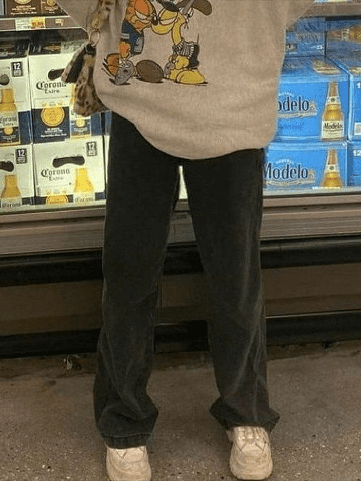 High waisted boyfriend jeans