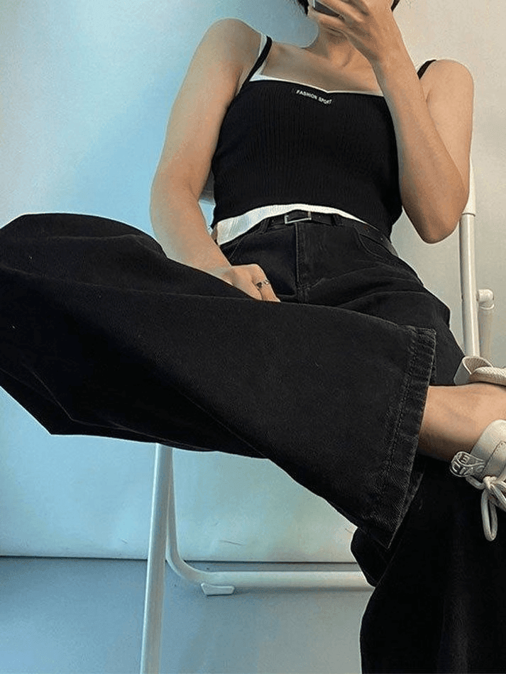 High waisted boyfriend jeans