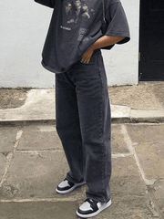 High waisted boyfriend jeans