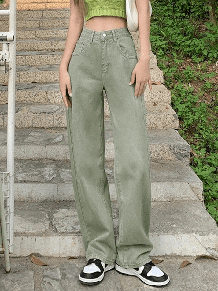 Slightly Washed Baggy Boyfriend Jeans