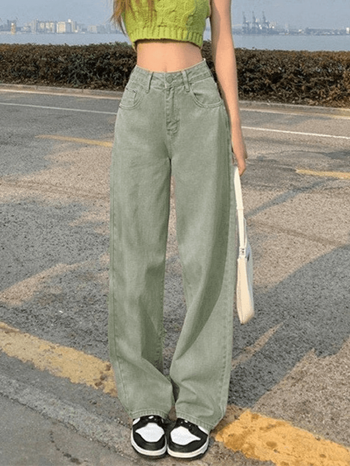 Slightly Washed Baggy Boyfriend Jeans