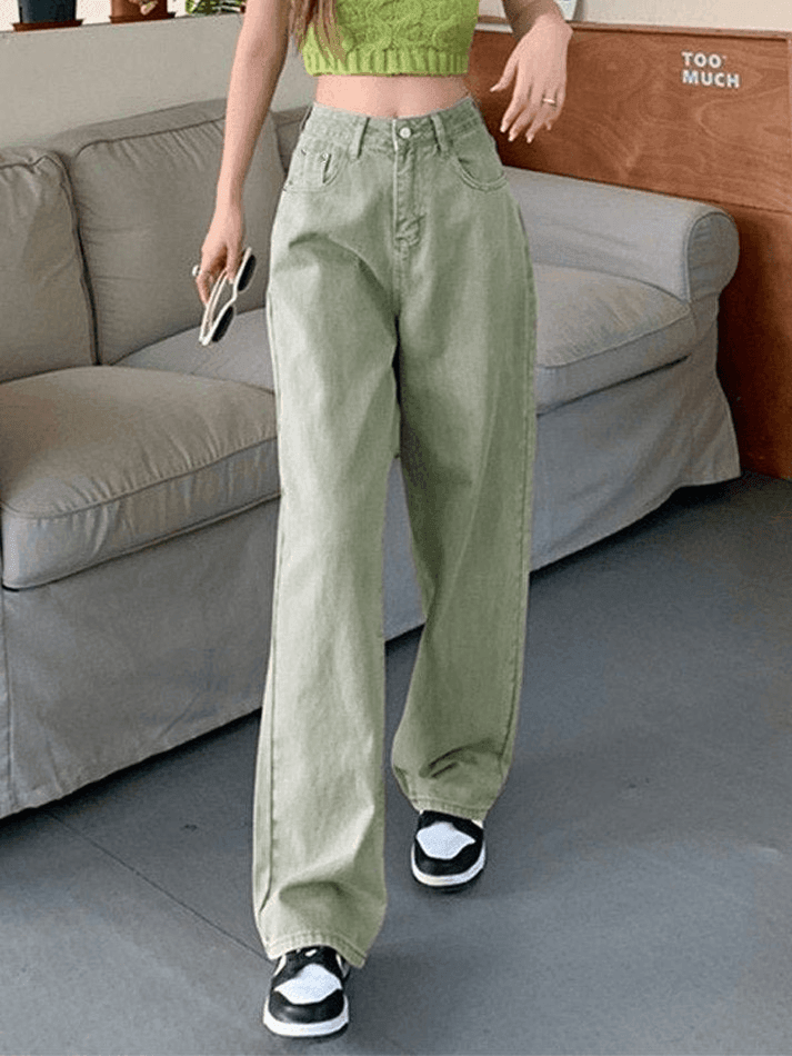 Slightly Washed Baggy Boyfriend Jeans