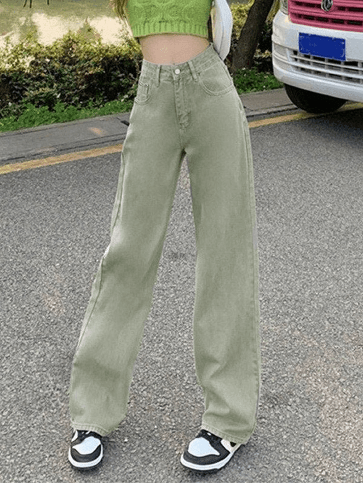 Slightly Washed Baggy Boyfriend Jeans