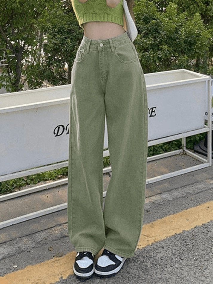 Slightly Washed Baggy Boyfriend Jeans