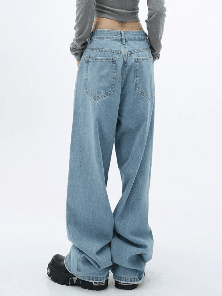 90s pleated baggy boyfriend jeans