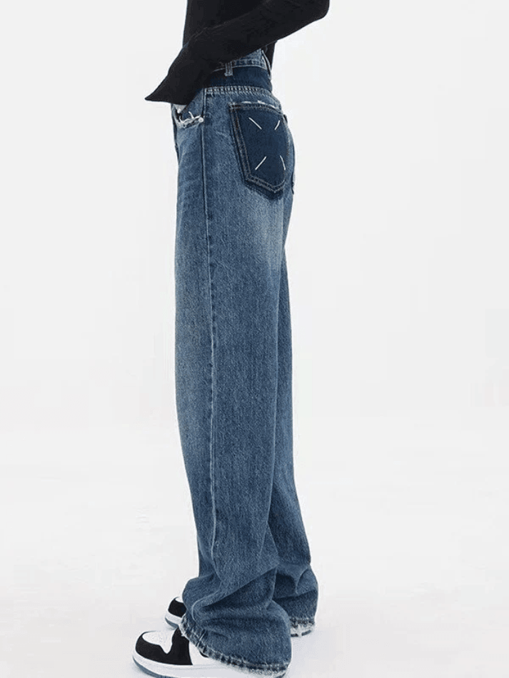 Classic Contrast Boyfriend Jeans