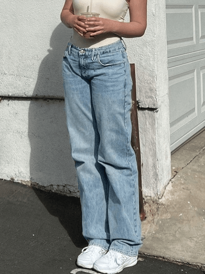 Mid Wash Classic Boyfriend Jeans