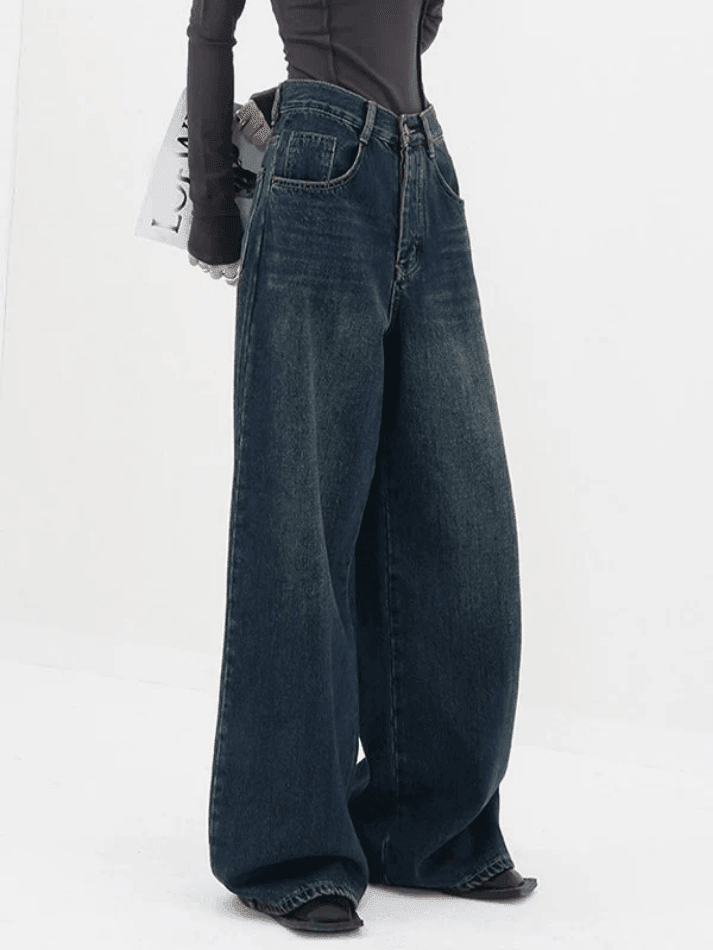 Classic Straight Leg Denim Boyfriend Jeans