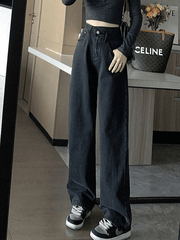 Vintage Washed Crossover Boyfriend Jeans