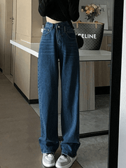 Vintage Washed Crossover Boyfriend Jeans