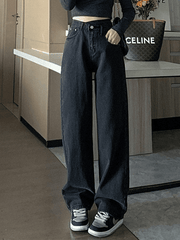 Vintage Washed Crossover Boyfriend Jeans