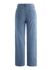 Washed high waisted boyfriend jeans