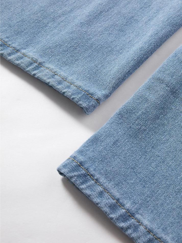 Washed high waisted boyfriend jeans