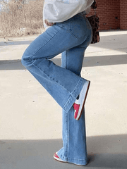 Mid Rise Washed Boyfriend Jeans