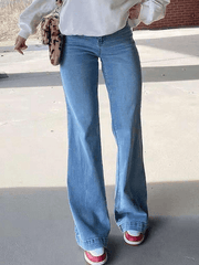 Mid Rise Washed Boyfriend Jeans