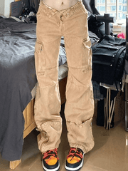Vintage wash boyfriend jeans with zipper