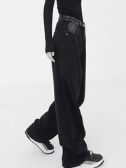 Washed Retro Black Boyfriend Jeans