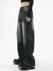 Vintage frayed-edge boyfriend jeans