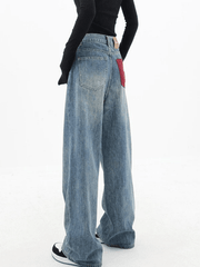 Vintage contrast 90s boyfriend jeans
