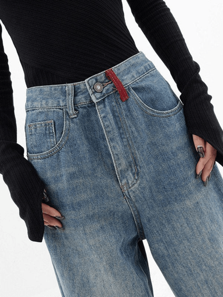 Vintage contrast 90s boyfriend jeans