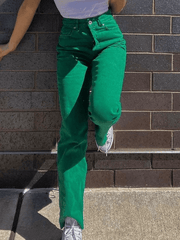 Vintage washed green boyfriend jeans