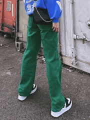 Vintage washed green boyfriend jeans