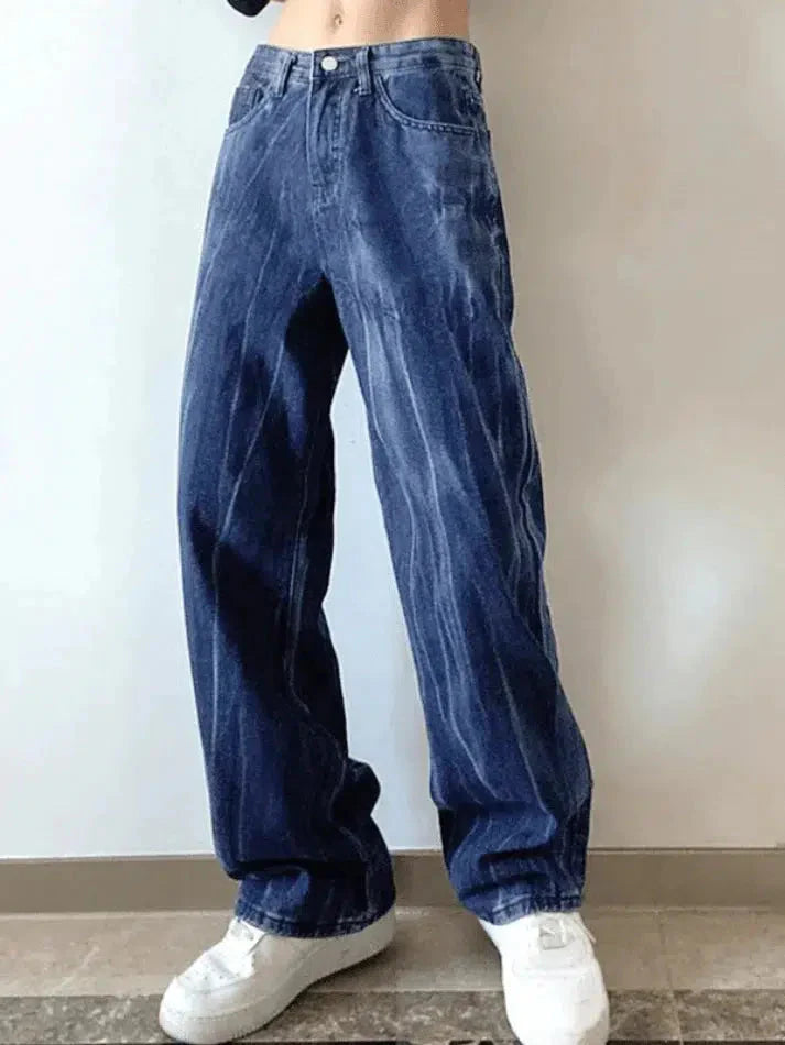 Vintage tie-dye boyfriend jeans