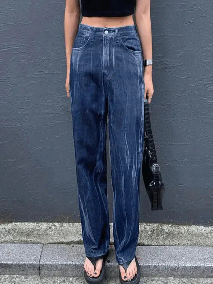 Vintage tie-dye boyfriend jeans