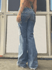 Distressed Vintage Star Cargo Jeans
