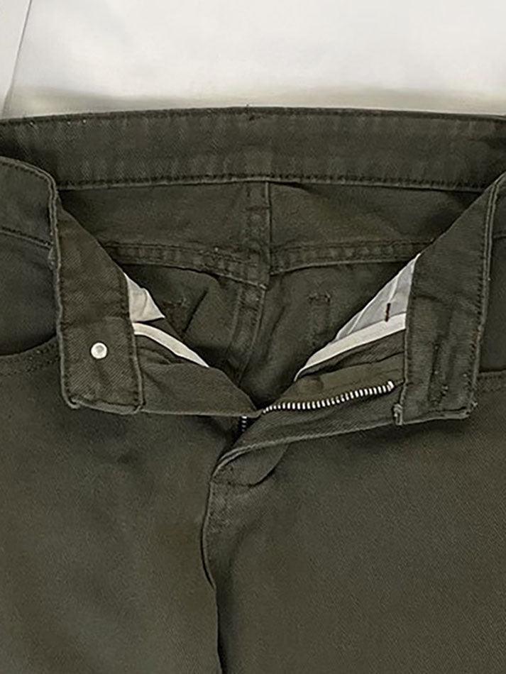 Ausgeblichene Schlagjeans mit Metallic-Verzierung