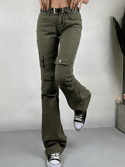 Ausgeblichene Schlagjeans mit Metallic-Verzierung