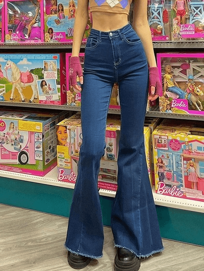 Klassische High-Rise-Flare-Jeans