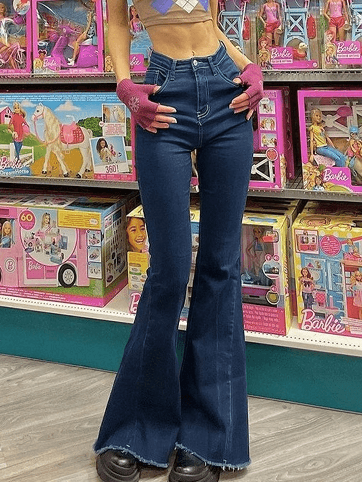Klassische High-Rise-Flare-Jeans