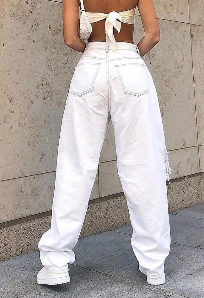 Mid-rise extra ripped jeans